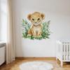 1PC Cartoon Painted Tiger Children's Bedroom PVC Living Room Home Decoration Wall Stickers Self-adhesive PVC