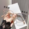 Photochromic Cat Eye Fashion Glasses with Metal Frame and Anti-blue Light Lenses