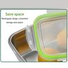 Food Storage Container Multifunctional Space Saving 304 Stainless Steel Food Storage Box Easy To Clean for Camping for Kitchen