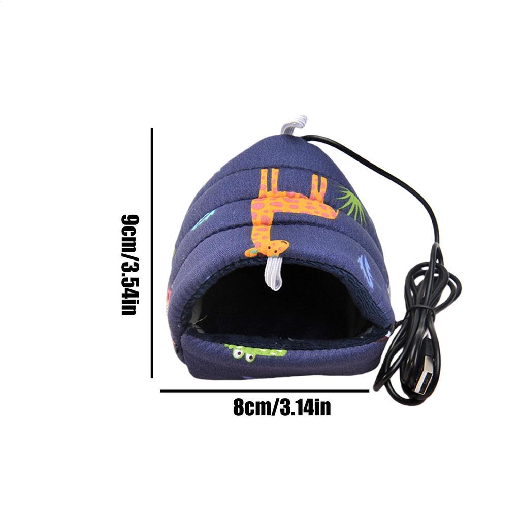 Lettino riscaldante per uccelli USB, morbido, elettrico, per animali domestici, pappagalli, lettino caldo per gabbia, habitat, recinto, casa, nido, nascondiglio, per dormire