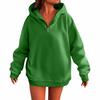 Women's Fashion Casual Long Sleeve Solid Color Hooded Sweatshirt Tops
