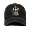 Cute Calves In Bucket Baseball Cap Washed Cotton Adjustable Casual Snapback Hat for Unisex