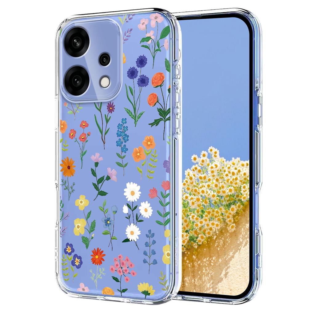 For Oppo Reno14 5G (Global)/Oppo Reno14 5G (China)/Oppo Reno14 F 5G Case Butterfly Floral Pattern Printing TPU Phone Back Cover