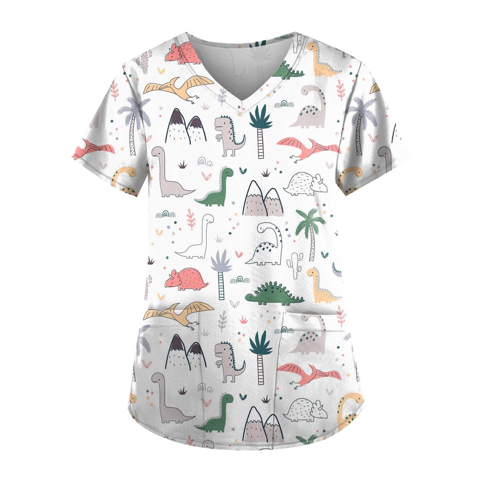 

Женский топ с карманами и карманами с короткими рукавами и V-образным вырезом M белый