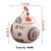 Chicken Shaped Ceramic Seasoning Dispenser Set with Lid Cute Chicken Shaped Seasoning Jars for Snacks Crackers and Easter Candy