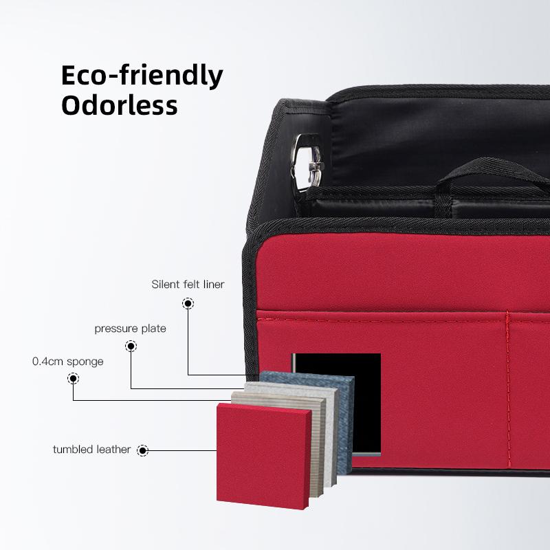 Car Trunk Organizer Folding Storage Box Leather Accessories For Porsche Panamera Taycan 911 718 Macan Cayenne Boxster Cayman 918