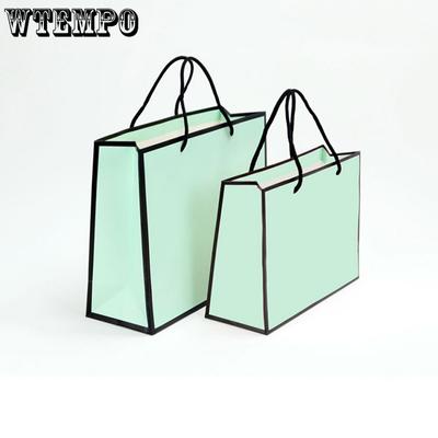 WTEMPO 10PCS Bolsas de papel simples de grande capacidade Sacolas de presente criativas Sacolas de compras adequadas para festa de casamento de aniversário Halloween Natal Ano Novo