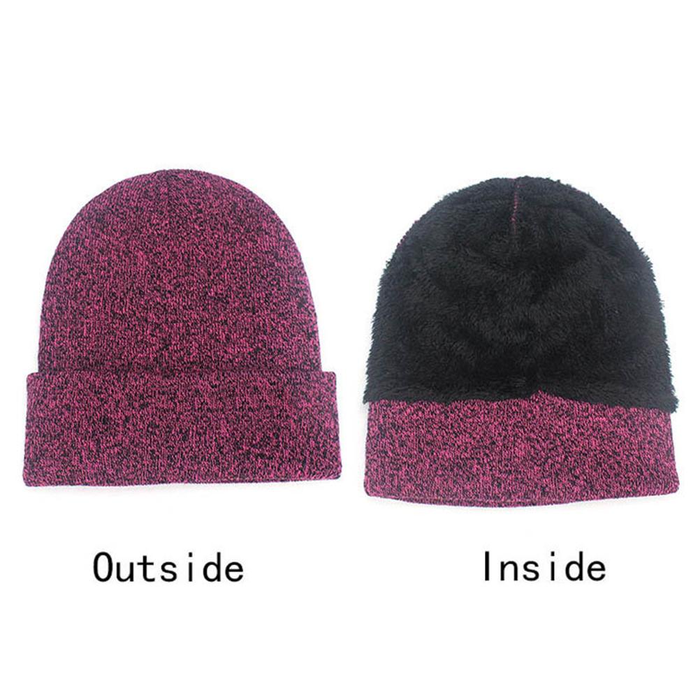3Pcs Winter Knitted Hat Scarf Gloves Set Fleece Lined Warm Beanie Touch Screen Gloves for Women Men Outdoor Cycling