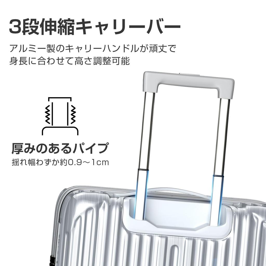 Přenosná taška na kufr Přenosná taška s expanzí Ultra dvojitá kolečka Stupňová rotace Vybavena TSA Business Trip Velikost M [ClioClio] Funkce,