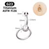 G23 Titanium Diamond Navel Ring - Captive Ball Belly Button Piercing 2023 New Titanium Alloy.