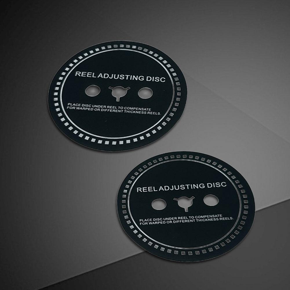 2 PCS Spacer Reel Adjusting Disc Silicone 0.9MM Gasket Spacer Black Trident / NAB Adapter Spacer for Revox Studer Revox/Teac