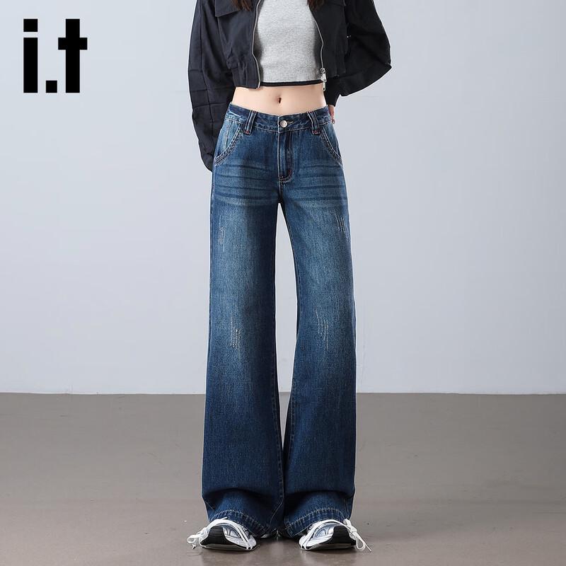 

Izzue Women s High-Waist Wide-Leg Jeans S