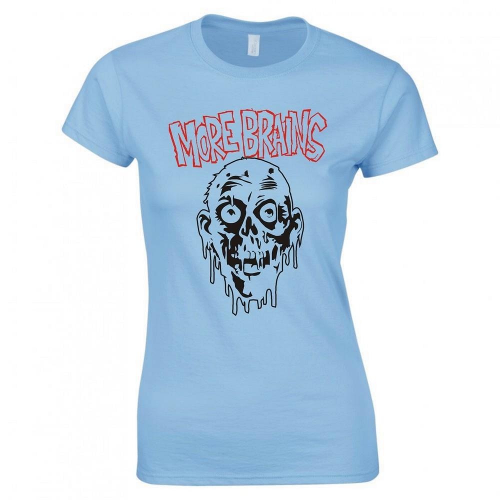 Inspired By Return Of The Living Dead More Brains Ladies Skinny Fit TShirt S