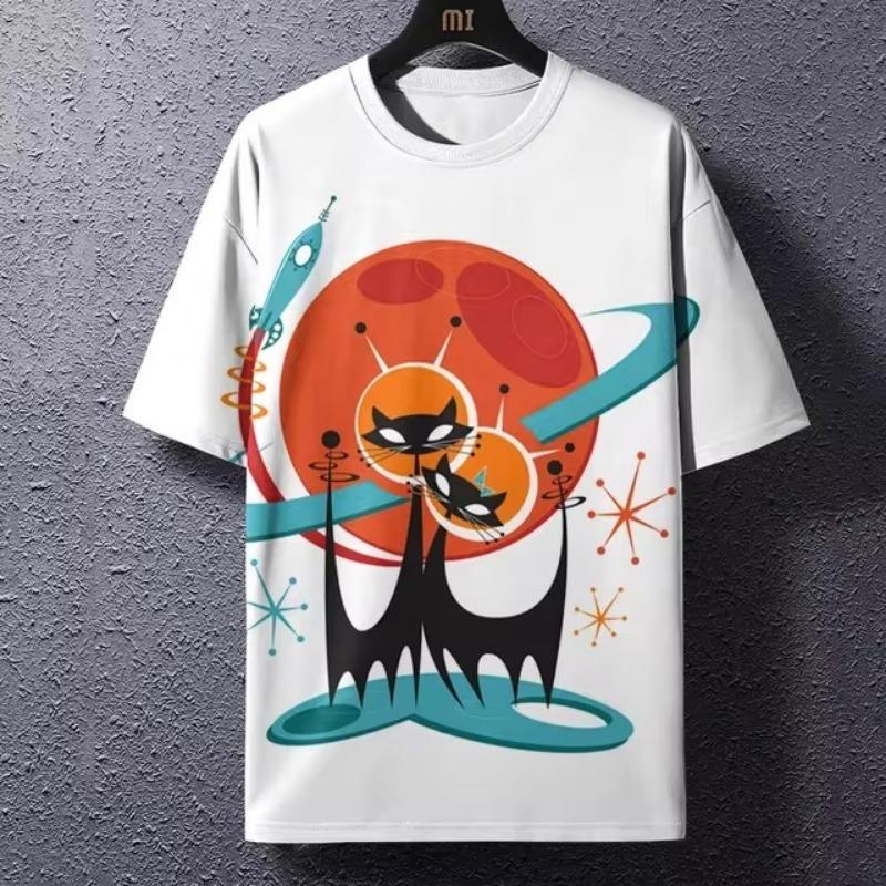 Vintage T-shirt Men's T-shirt Japanese T-shirt Street Style Summer Round Neck Streetwear Fashion Casual Shirt 3D Print T-shirt
