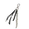 Unique Geometric Bead Bag Chain Keychain Charm With Tassel Accent For Purse Keys Jewelry Accessories Decoration