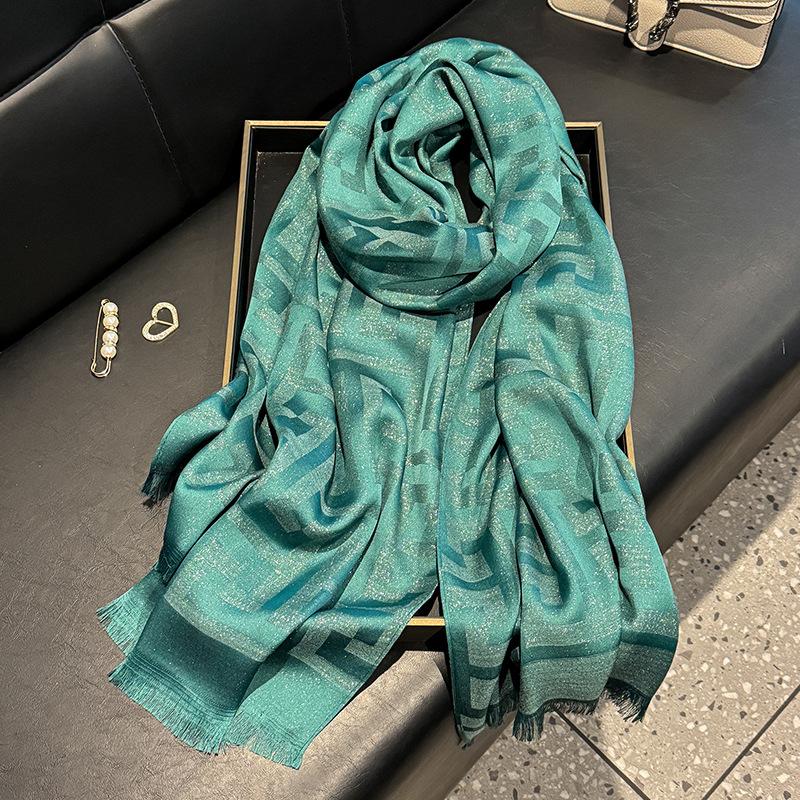 Spring And Summer Long Silk Scarves, High-End Versatile Tencel Cotton Scarves, Air-Conditioned Rooms, Neck Pads, Shawls, Travel Outfits