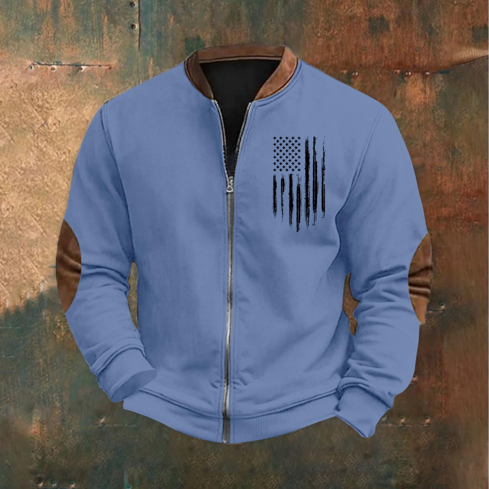 

Мужская повседневная толстовка в стиле ретро с градиентным принтом L синий