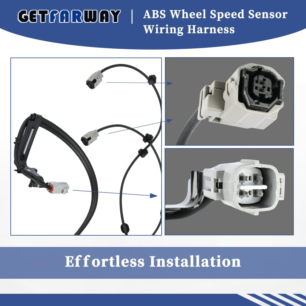 ABS Wheel Speed Sensor Wiring Harness 89516-0C050 Compatible with Toyota Tundra 2007-2021 Rear ABS Skid Control Sensor Wire Replace 89542-0C020