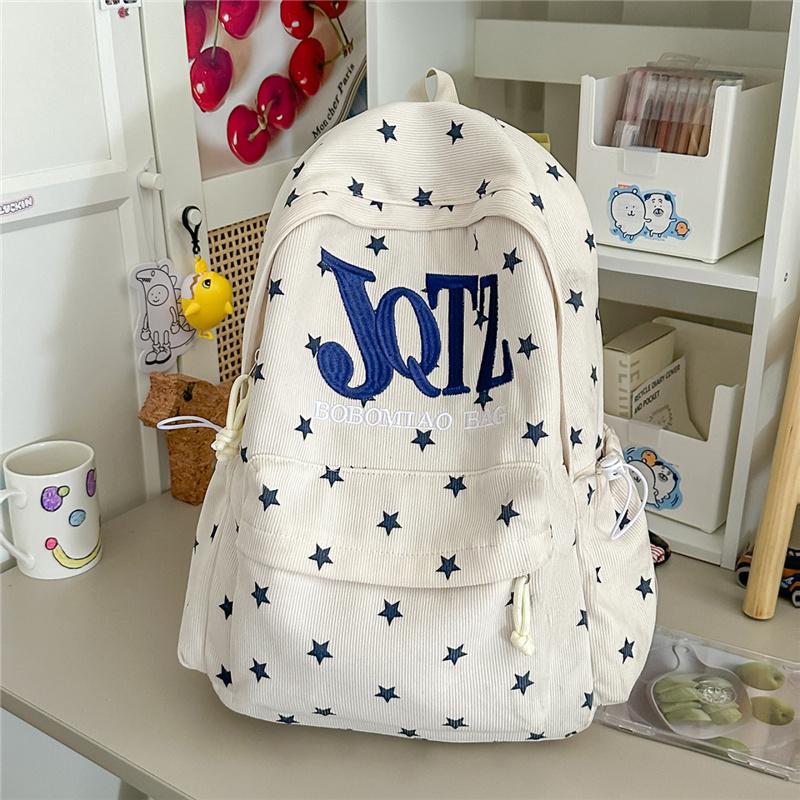 Star Letter Printed Backpack Student Campus Class Schoolbag
