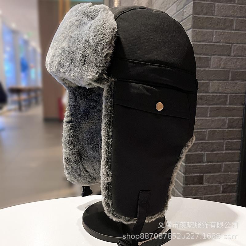 New Tarp Plush Lei Feng Hat Children Winter Warm Cycling Windproof Ear Protection Northeast Skiing Mongolian Cotton Hat