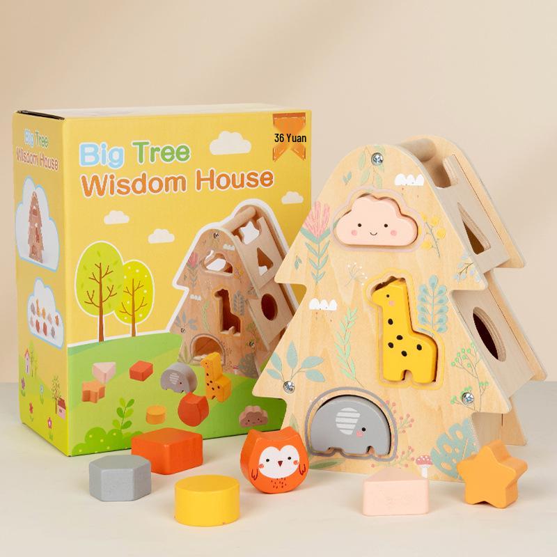 

Children s Educational Wooden Shape Matching Blocks Set