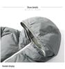 Unisex Hooded Color Block Winter Cotton Jacket, Thickened and Trendy Loose Fit.