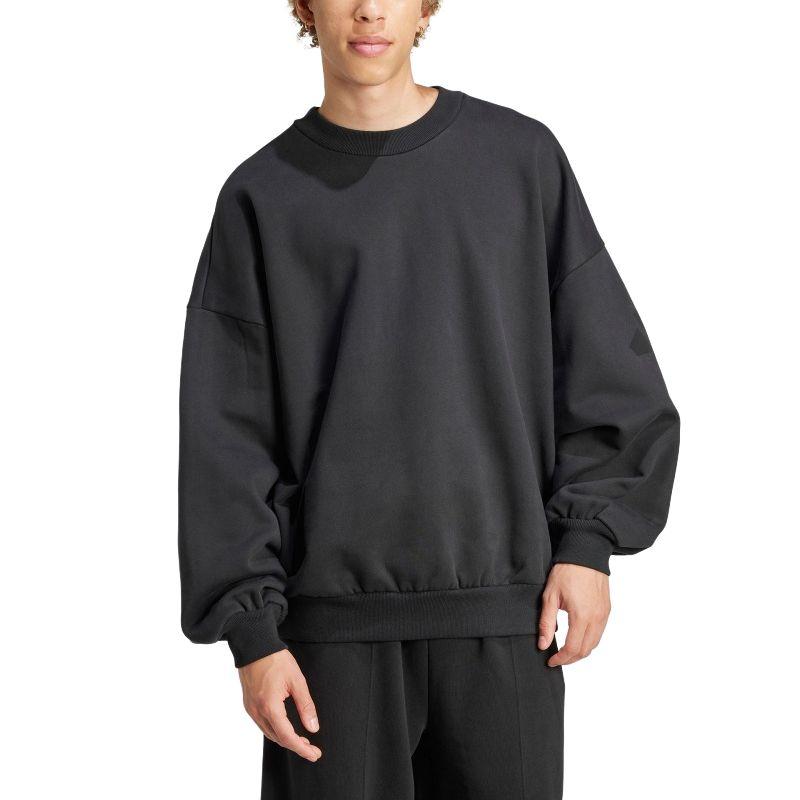 

Adidas Толстовка свободного кроя с круглым вырезом на флисовой подкладке, мужская, черная JJ2269 L