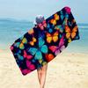 Vibrant Butterfly Beach Towel Single Sided 2D Quick Dry Microfiber Towel for Pool Beach Swimming Colorful Boho for Nature Lovers