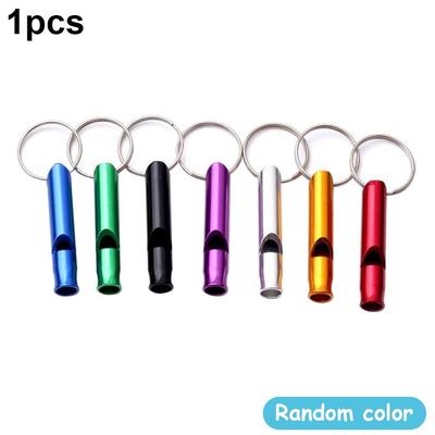 Outdoor Aluminum Alloy Small Whistle Portable Keychain Referee Whistle High Decibel Emergency Fire Training Survival Whistle