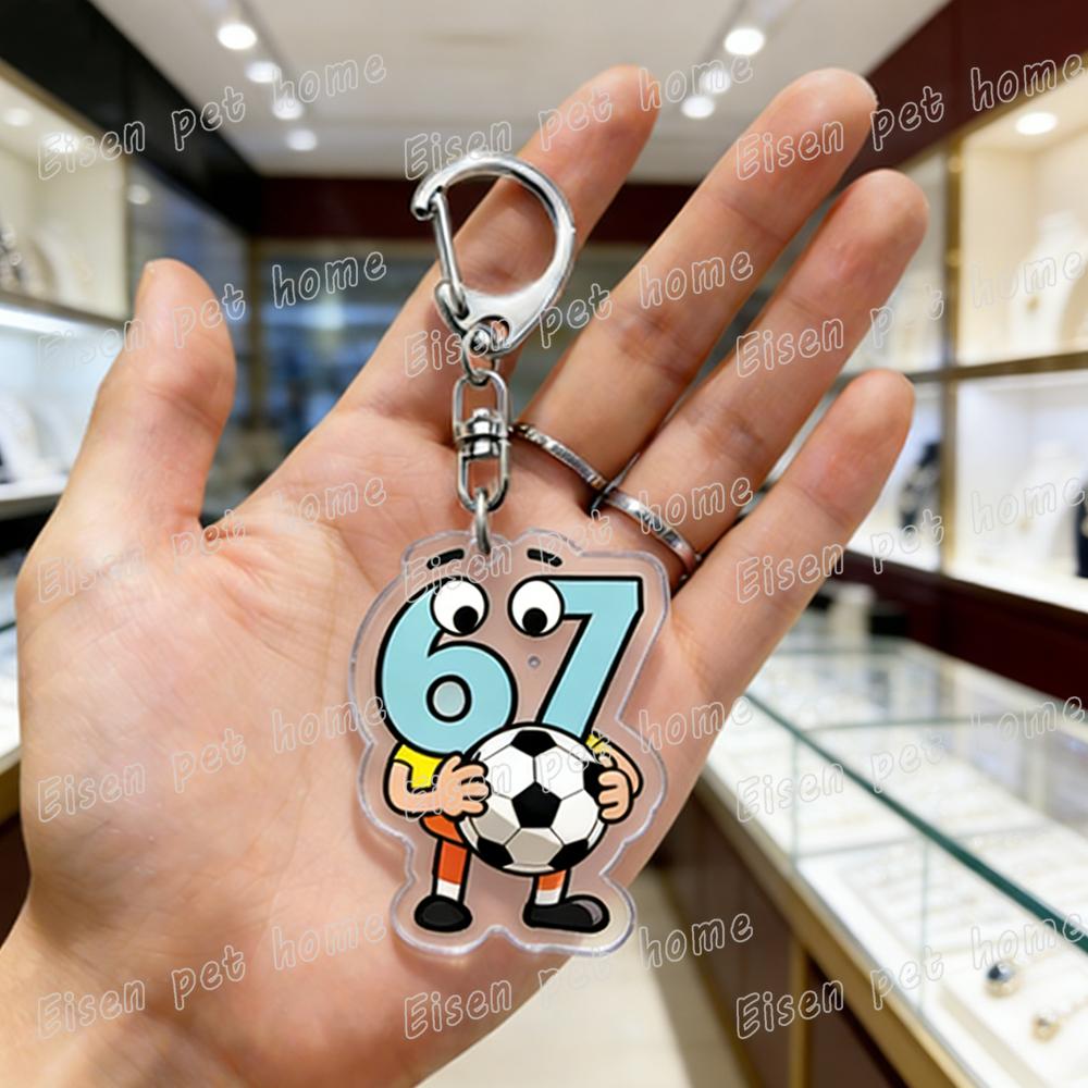 

Fuuny 6 7 Six Seven Keychain Accessories Bag 67 Meme Basketball Football Hockey Keyrings Jewelry Gifts for Friends