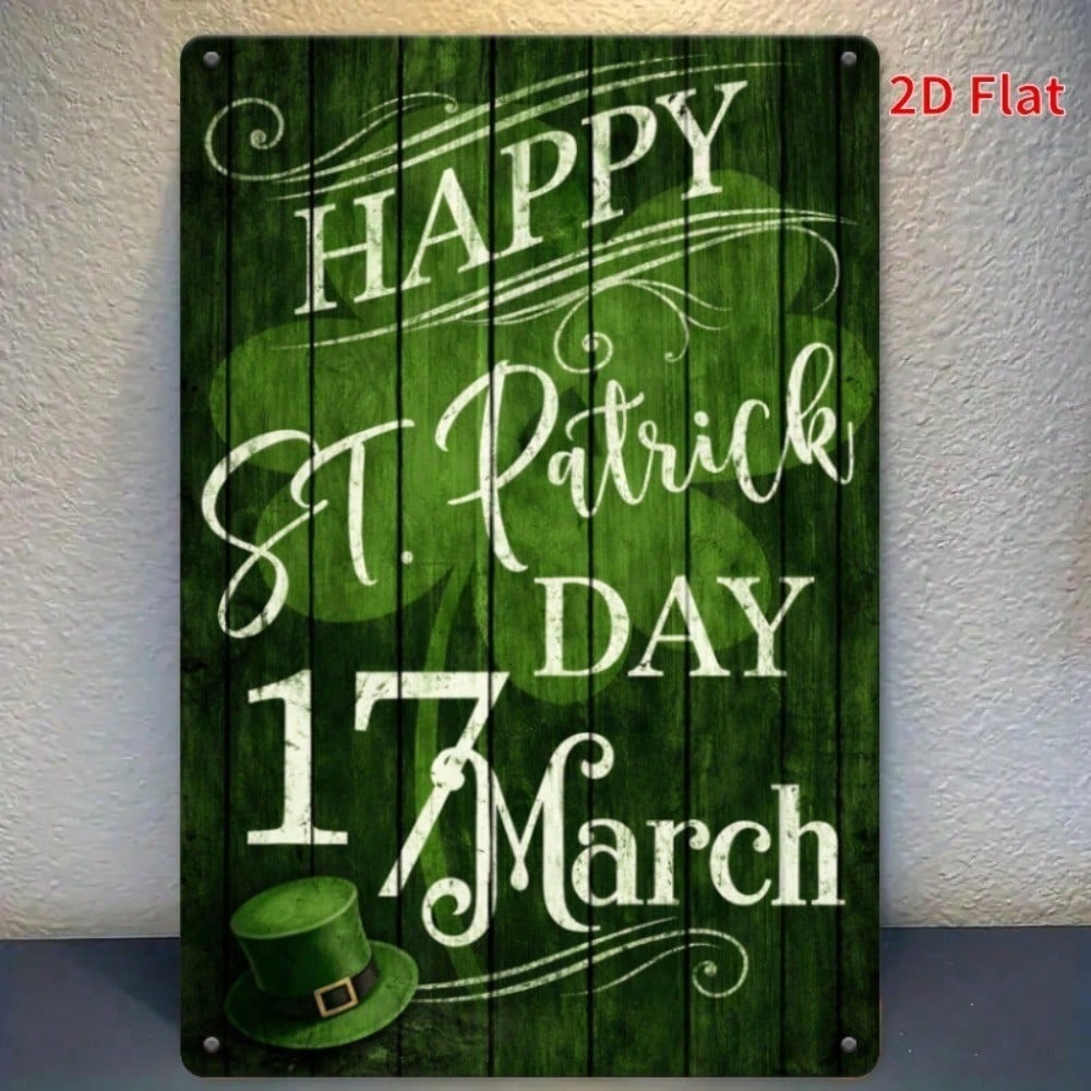 Vintage St Patrick Joy Metal Plaque Waterproof Wall Art Home Restaurant Decor Sign