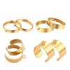 10 Stück Edelstahl Ringrohlinge Offen Verstellbare Fingerringe DIY Schmuckherstellung Rohlinge für Bastler Handgemachtes Geschenk