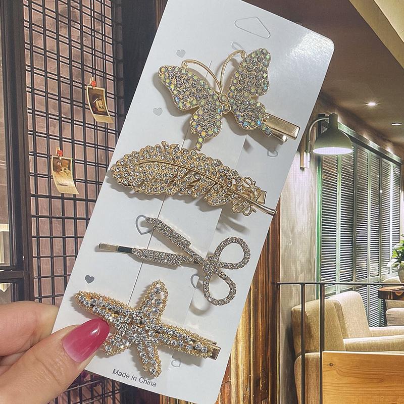 Pearl Hair Clip For Women Korean Hairpins Girl Geometric Crystal Hair Barrettes Fashion New Hairgrip Headwear Hair Accessories