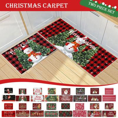 2 stücke Weihnachten Teppich 17*24in/17*47 In Tufted Rutschfeste Badezimmer Haustür Schlafzimmer Küche Wohnzimmer Matte Teppich
