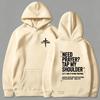Womens Hooded Sweatshirt 350g Air Layer Loose Fit Printed Casual Streetwear