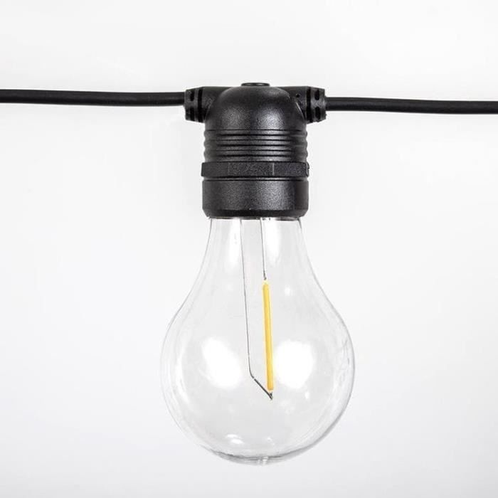 ALLEGRA-Guirlande lumineuse d'extérieur 10 lumières LED 5m raccordable Noir New Garden