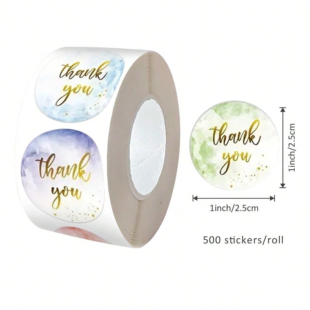 Roll Packaging, Thank You, Floral Handicrafts, Decoration Envelope, Decoration for Weddings, Stickers