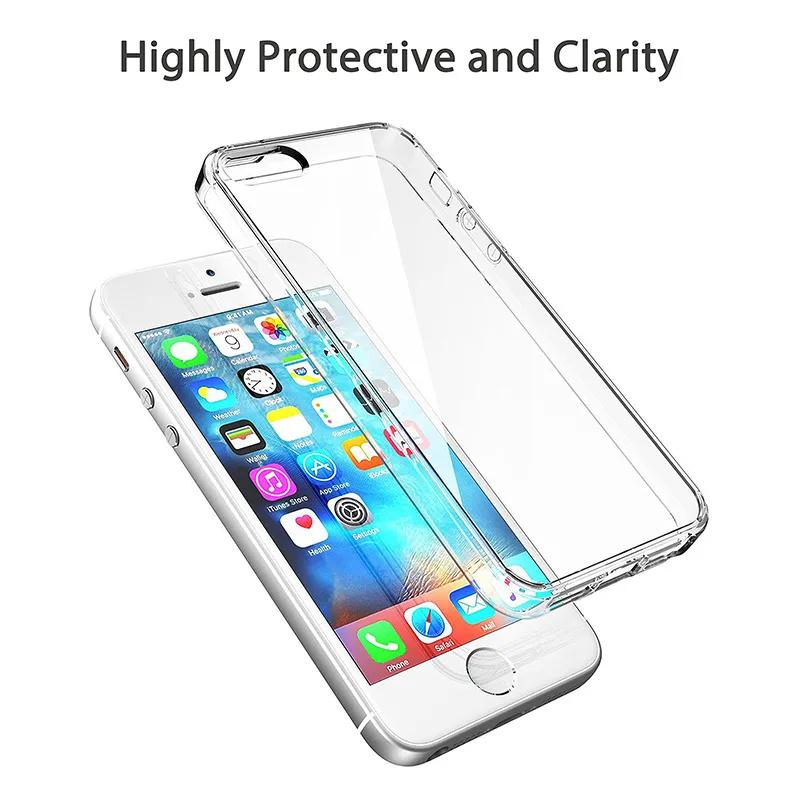 Case For iPhone SE 2020 2022  7 8 6 6S Plus 5S 5 SE TPU Silicone Clear Transparent Soft Case for iPhone 7 8 Plus Back Cover