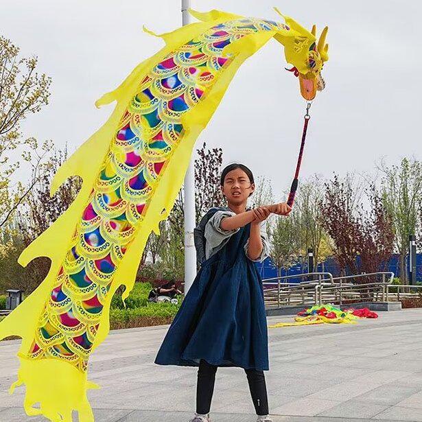 Colorful Children's Fitness Dance Ribbons - Outdoor Dragon Swing for Fun