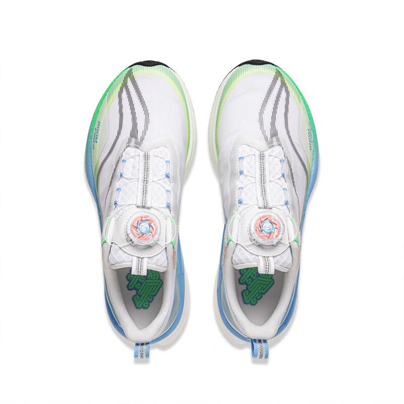 Li Ning Childrens Chitu 8 Pro Versatile Comfortable Non-Slip Low-Top Running Shoes Kids Sneaker White Blue Green YKFV028-9