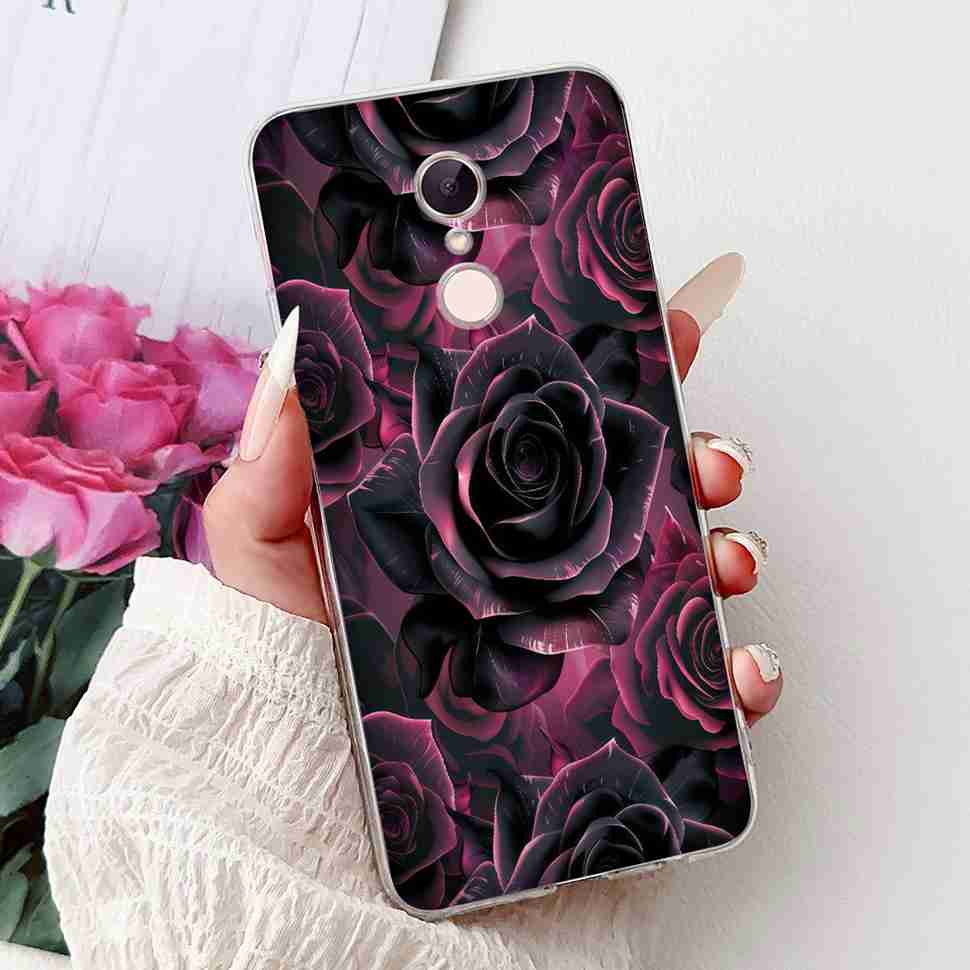 For Xiaomi Redmi 5 MDG1 5.7" Case Fashion Girl Flower Soft Silicone TPU Cover For Redmi5 REDMI 5 MDI1 Shockproof Phone Cases