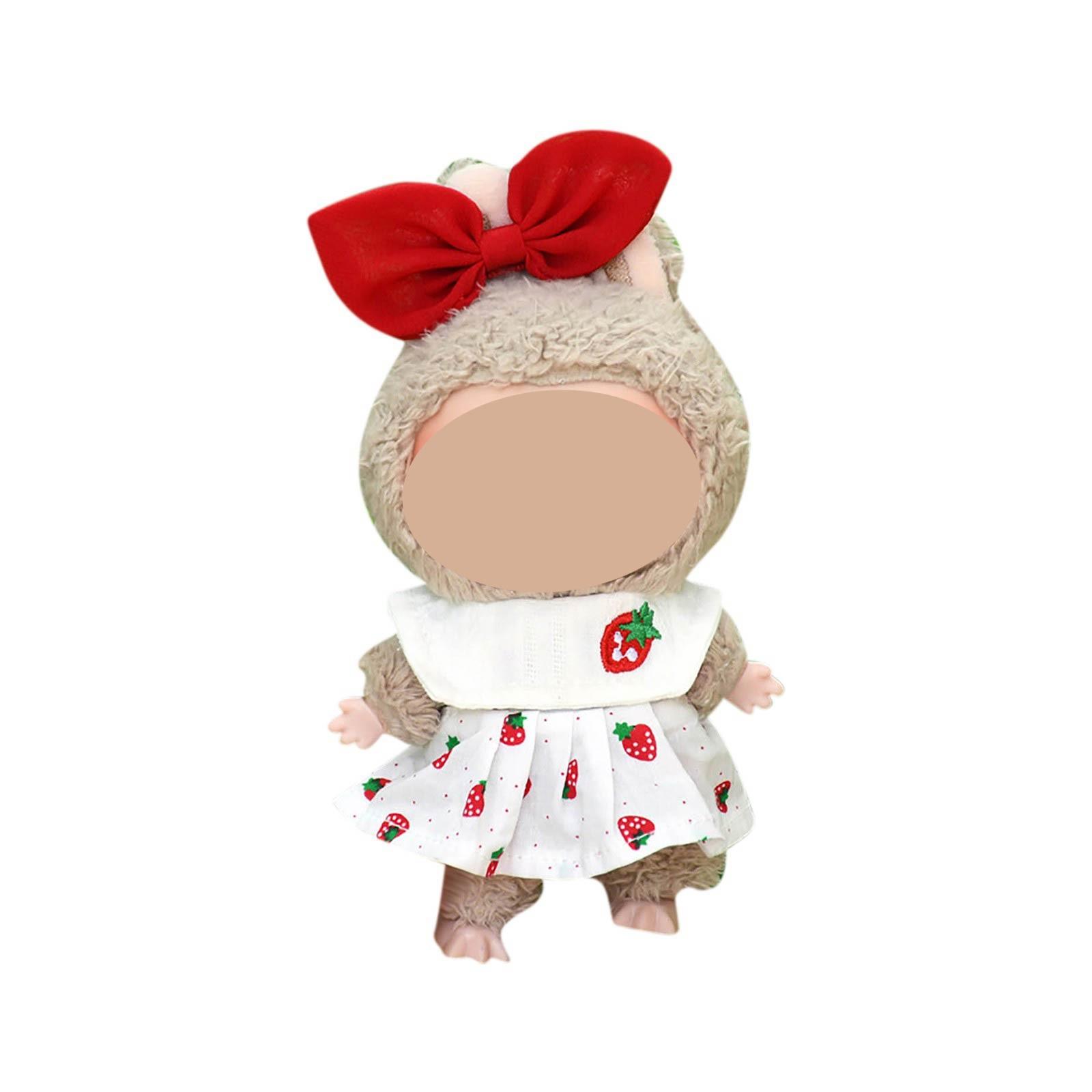 

Забавная одежда для кукол, плюшевые игрушки в стиле аниме и милые аксессуары,милые куклы одежда One Size красный