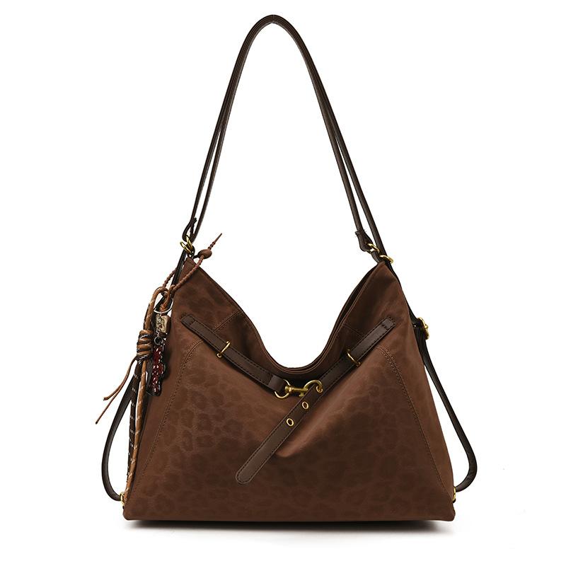 Large-capacity Commuter Bucket Bag Female Niche Design 2025 New Shoulder Messenger Bag Multi-functional Korean Version Backpack