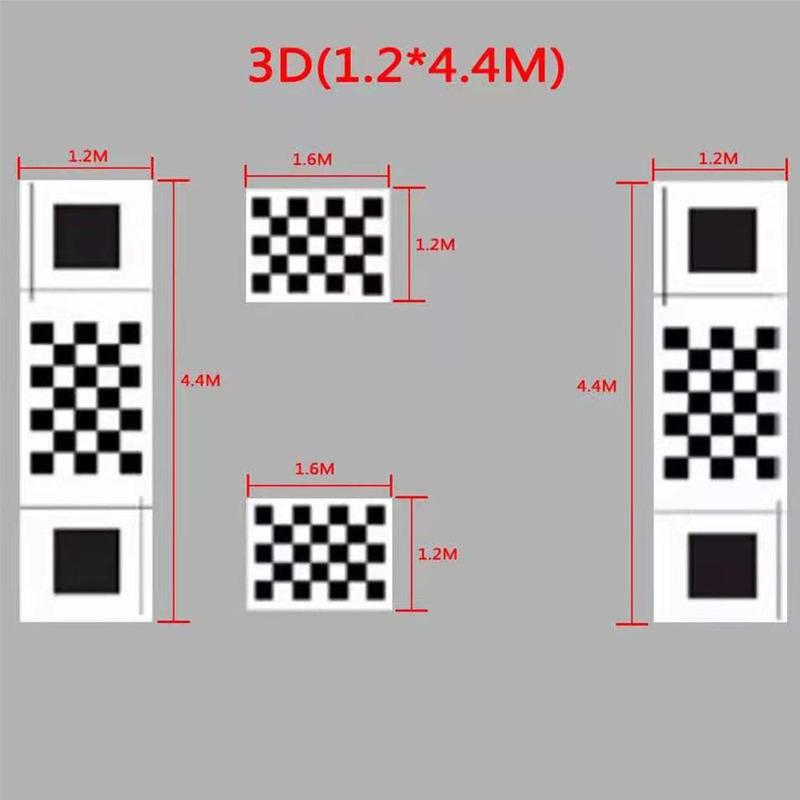Samochodowa panoramiczna 3D 2D Ściereczka do kalibracji System widoku z lotu ptaka 360 stopni Ściereczka do debugowania Specjalna 4 sztuki/zestaw