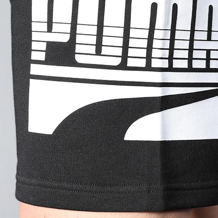 Puma Classic Minimalist Print Casual Shorts Men Bottoms Black 581674-01