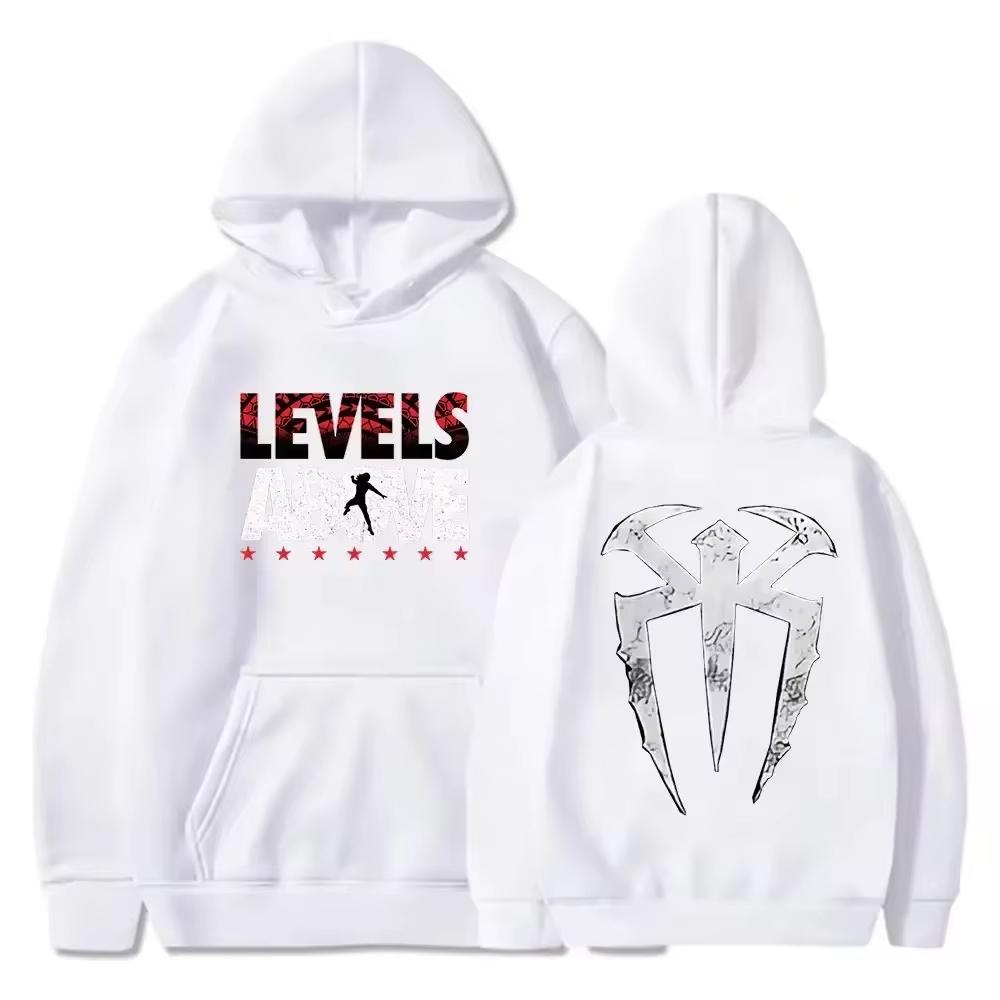 2025 Roman Reigns Levels Above Pullover Hoodie Long Sleeve Streetwear Women Men Hooded Sweatshirt Fashion Clothes