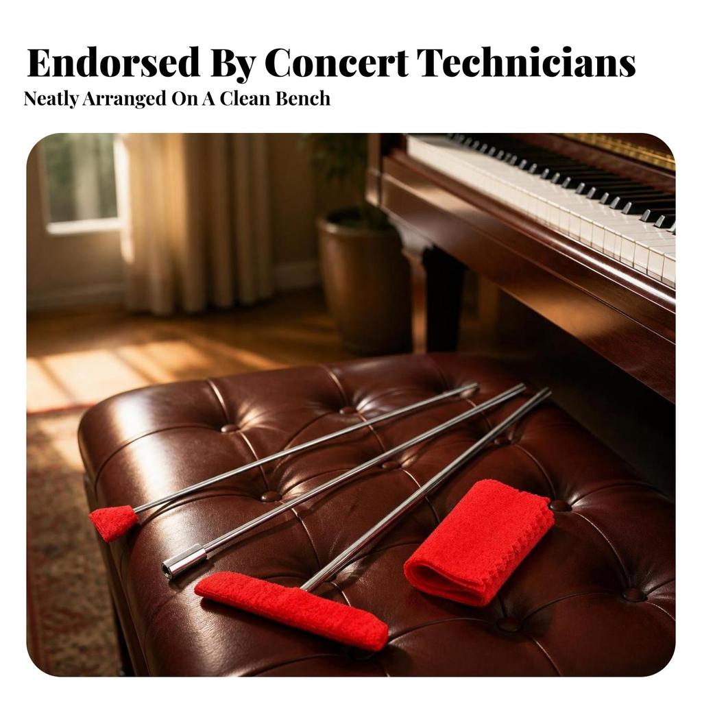 4 Pieces Piano Cleaning Kit Long-Lasting Hard-to-Reach High-Density for Pianists