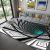 3D Optical Illusion Vortex Carpet - Bedroom & Living Room Floor Mat