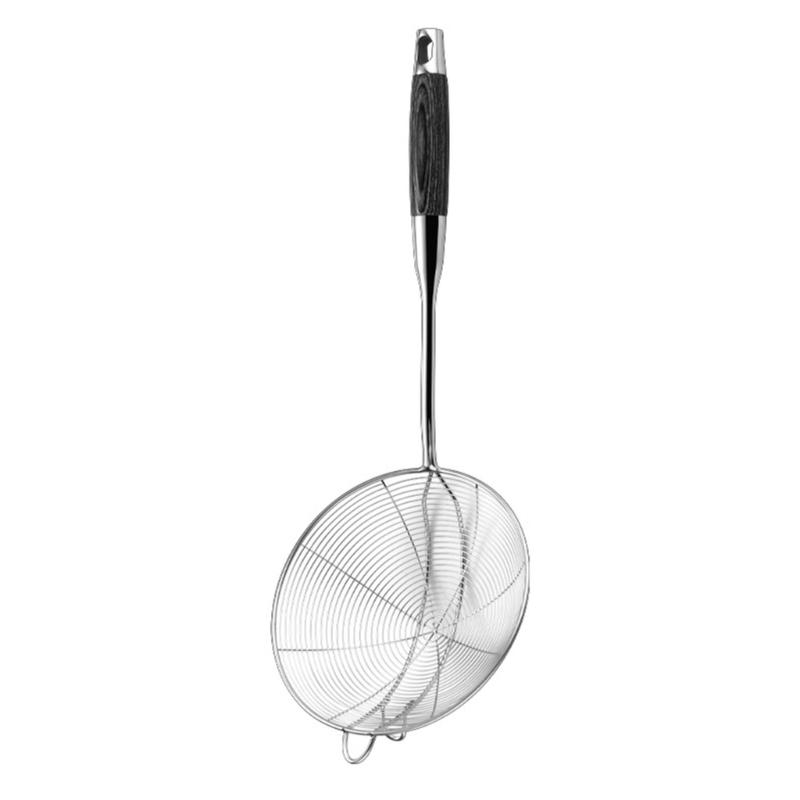 Essential Kitchens Tool Slotted Spoon Skimmers Long Handle Skimmer Spoon with Hanging Hole for Convenient Storage L