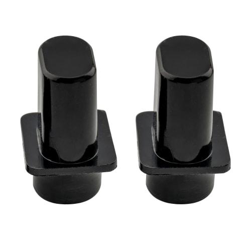 Musiclily Pro Inch-Standard Telecaster Switch Knobs, Square, for USA Fender Guitars, Black (Pack of 2)